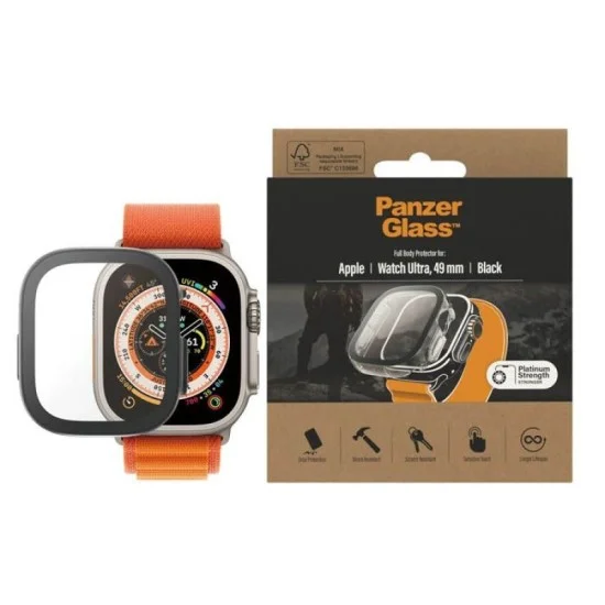 PanzerGlass Apple Watch Ultra 49 mm Full Body (Black Bomber + Glass on Top)